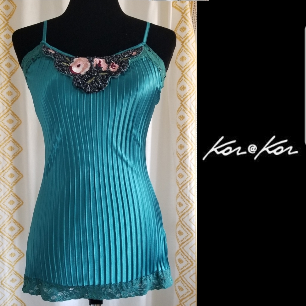 Kor@Kor Camisole Top with Embroidered Detail